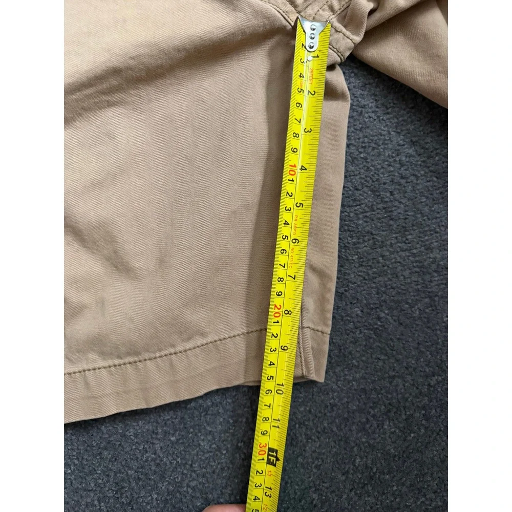 Arizona Jean Co Mens Khaki Cargo Shorts Tan Cotton Twill Size 33 Utility Hiking